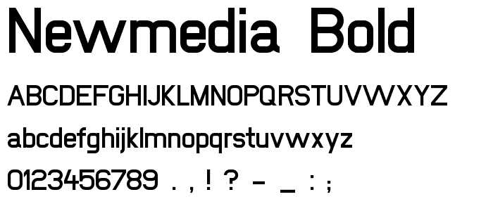 NewMedia Bold font